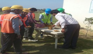 SWEET DISTRIBUTION TO WORKFORCE AFTER TRAINING ON SAFETY  